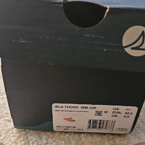 NWT Sperry Women's Brown Flip-Flop Sandals - Picture 3 of 4